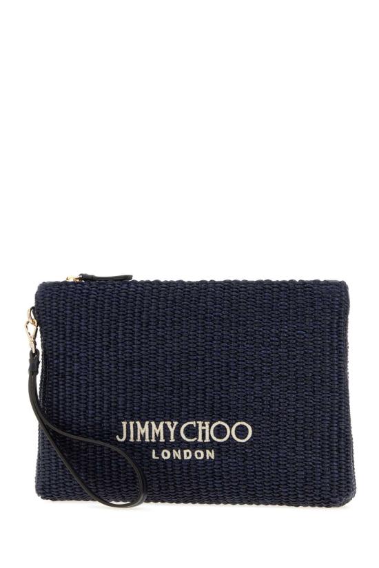 26SS 지미추 토트백 ZIPPEDFLATPOUCHJYN MARECR Blue - JIMMY CHOO