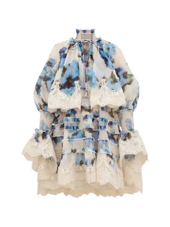 26SS 짐머만 숏 원피스 8704D S262BLPOP Azzurro