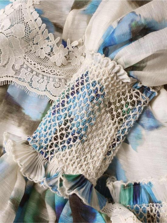 26SS 짐머만 숏 원피스 8704D S262BLPOP Azzurro - ZIMMERMANN