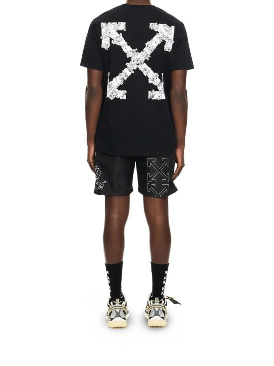  오프화이트 탑 헤럴딕 쓰레홀드 애로우즈 S/S 슬림 티셔츠 블랙 - OFF WHITE