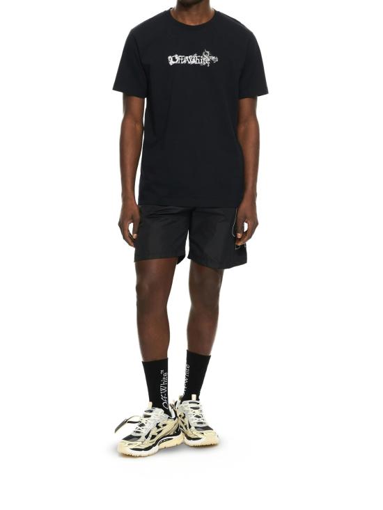  오프화이트 탑 헤럴딕 쓰레홀드 애로우즈 S/S 슬림 티셔츠 블랙