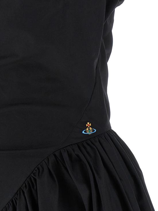  비비안웨스트우드 숏 원피스 비비안 웨스트우드 선데이 코튼 미니드레스 블랙 - VIVIENNE WESTWOOD