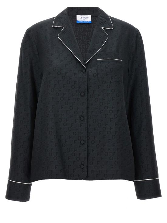  오프화이트 언더웨어 오프자카드 파자마 셔츠 블랙