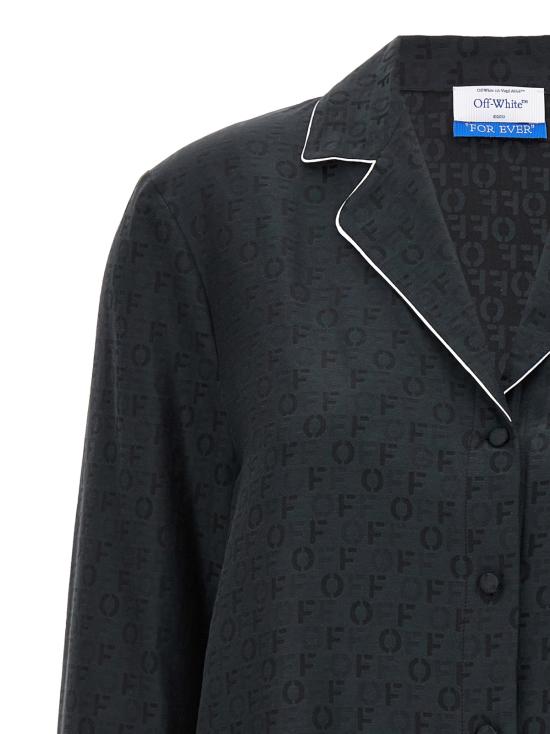  오프화이트 언더웨어 오프자카드 파자마 셔츠 블랙 - OFF WHITE