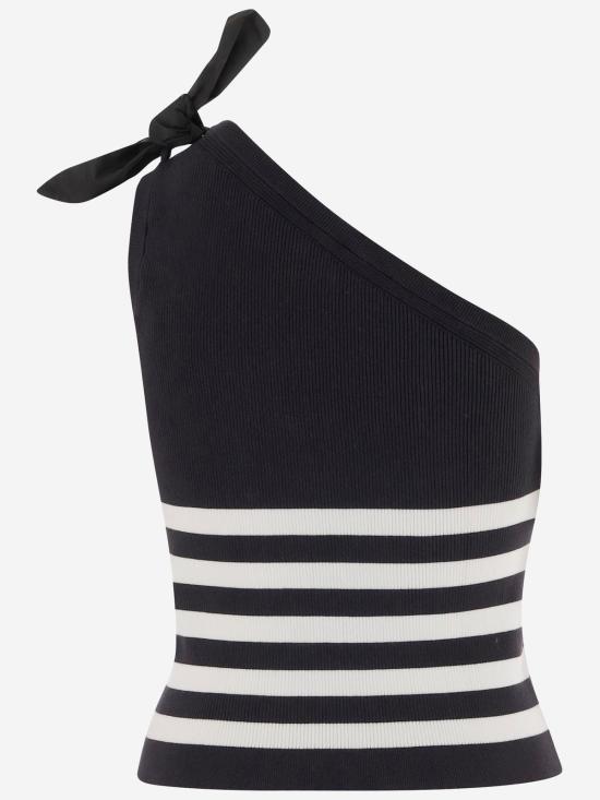  파투 블라우스 원숄더 보우 탑 - PATOU