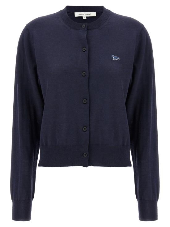  메종키츠네 가디건 메종 키츠네 베이비 폭스 카디건 블루