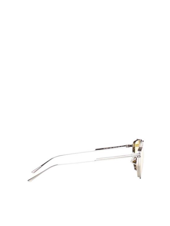  보테가베네타 안경 보테가 베네타 리본 디테일 선글라스 실버/옐로우 - BOTTEGA VENETA