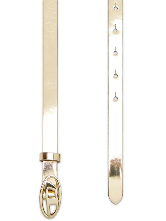  디젤 벨트 타원형 D 로고 B 1도어 메탈릭 폴리우레탄 - DIESEL