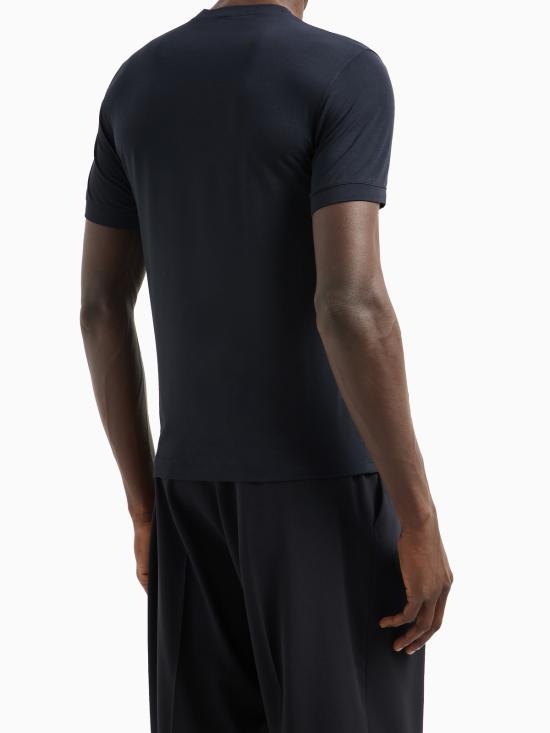  조르지오 아르마니 탑 티셔츠 블루 - GIORGIO ARMANI