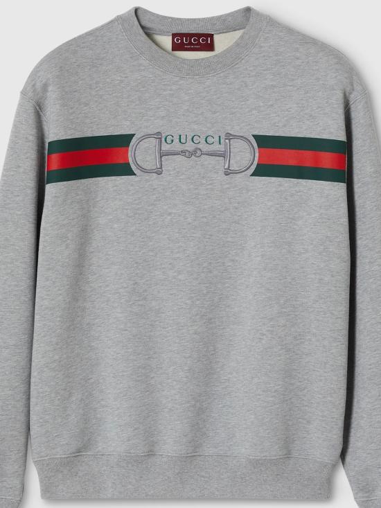  구찌 긴팔 티셔츠 크루넥 스웨트셔츠 - GUCCI