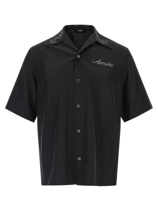  아미리 탑 스터드 캠프 셔츠 블랙