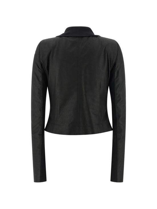  릭 오웬스 가죽 자켓 스카프 바이커 지아카 인 펠레 재킷 블랙 - RICK OWENS