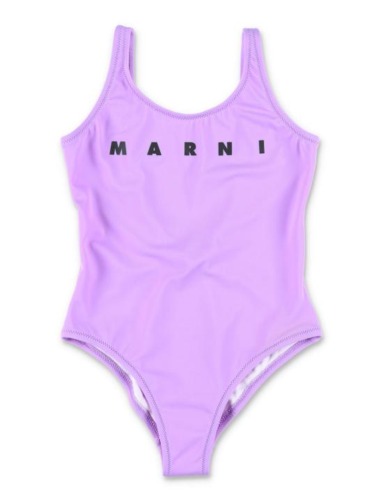  [키즈] 마르니 수영복/비치웨어 로고 아동용 원피스 수영복 (라일락색)