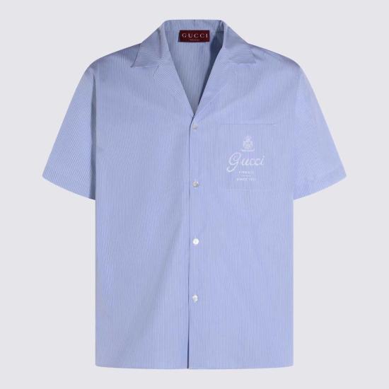  구찌 셔츠 반팔 버튼  블루