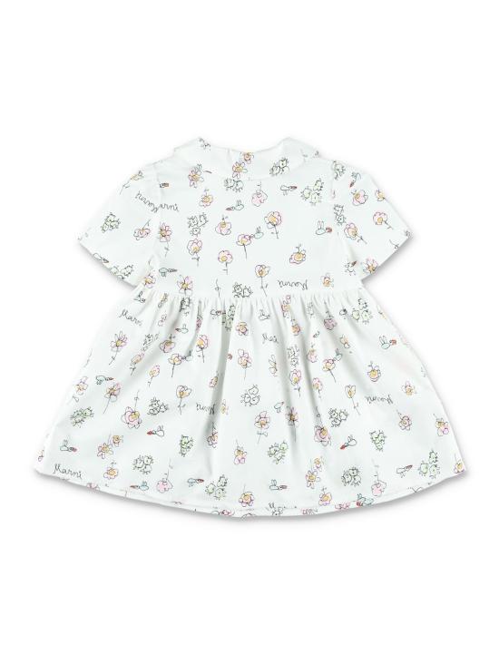 [키즈] 마르니 원피스 키즈  플로럴 아기 드레스 화이트 - MARNI