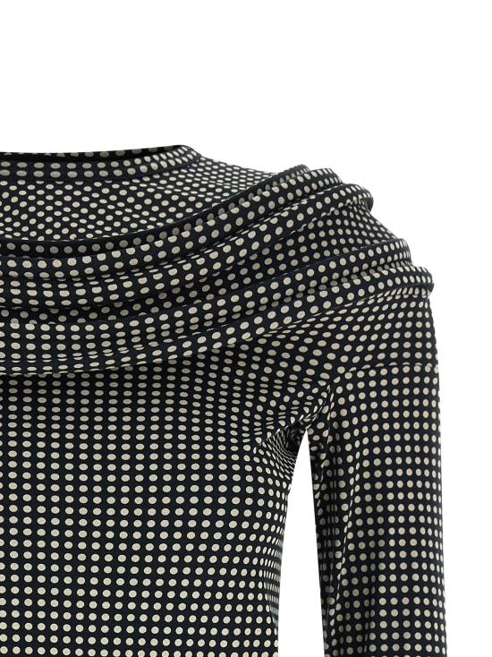  와타나베 준야 숏 원피스 조각 미니 드레스 화이트/블랙 - JUNYA WATANABE