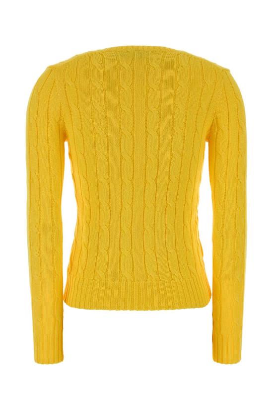 26SS 폴로 랄프로렌 포니 로고 피마코튼 케이블 니트 스웨터 211971869 013 Yellow - POLO RALPH LAUREN
