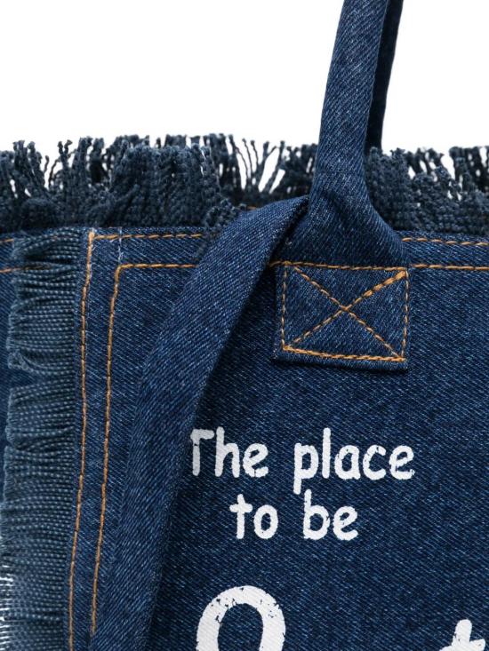 26SS 세인트바쓰 토트백 COL0001 00431L DENIM DARK - MC2 SAINT BARTH