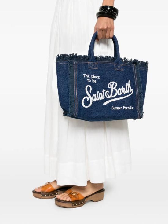 26SS 세인트바쓰 토트백 COL0001 00431L DENIM DARK - MC2 SAINT BARTH