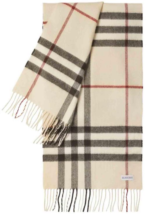  버버리 체크 캐시미어 스카프 8077884A1450 Taupe - BURBERRY