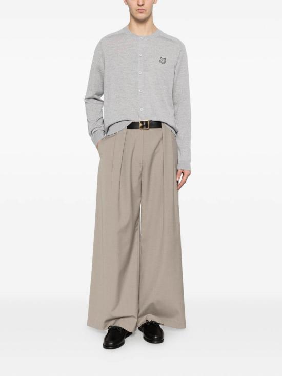 26SS 메종키츠네 가디건 QM00500KT1181H150 Light Grey - MAISON KITSUNE