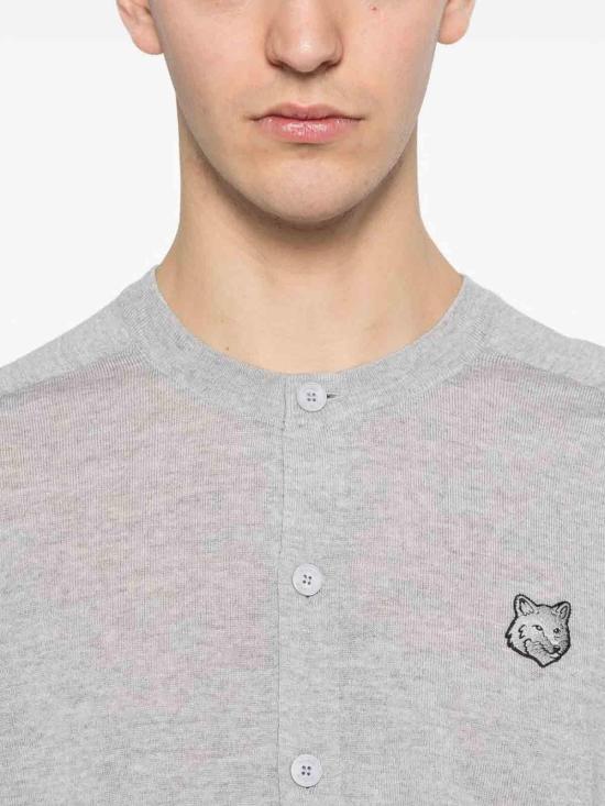 26SS 메종키츠네 가디건 QM00500KT1181H150 Light Grey - MAISON KITSUNE