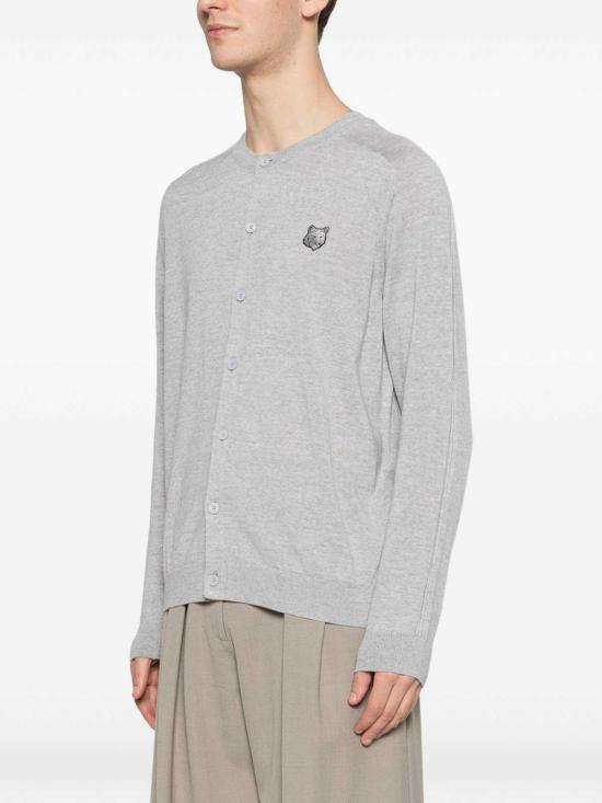 26SS 메종키츠네 가디건 QM00500KT1181H150 Light Grey - MAISON KITSUNE
