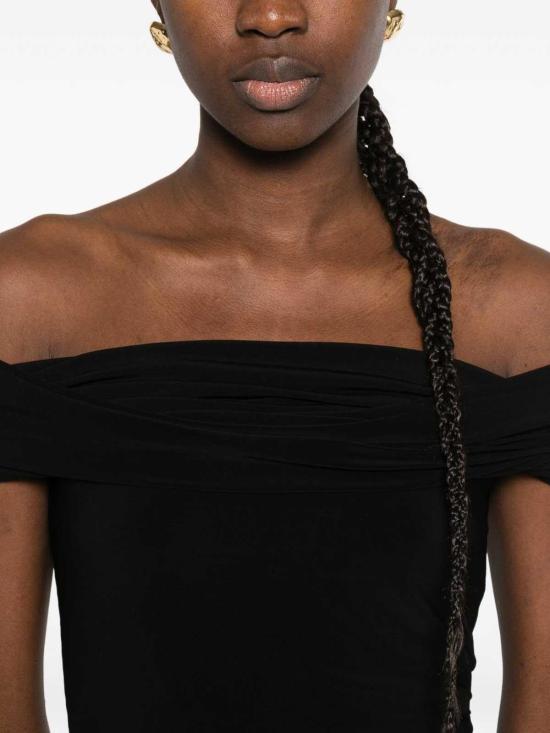 26SS 노마카말리 미디 스커트 KK1263PLT51001 Black - NORMA KAMALI