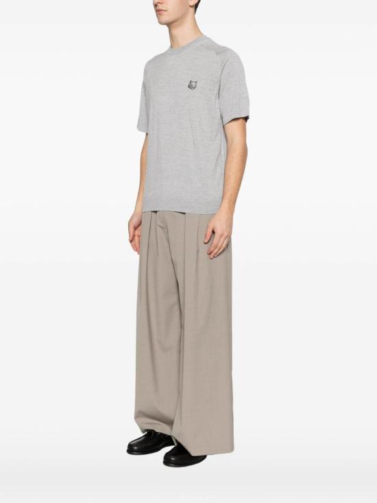 26SS 메종키츠네 스웨터 QM00804KT1181H150 Light Grey - MAISON KITSUNE