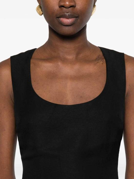 26SS 자크뮈스 미디 원피스 DRW00736AW00746990 Black - JACQUEMUS
