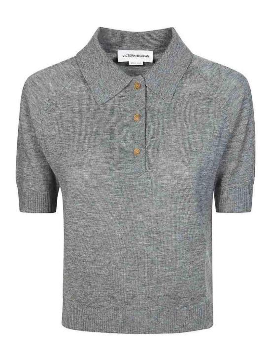 26SS 빅토리아 베컴 폴로 티셔츠 1126KTP007013A2456 Grey