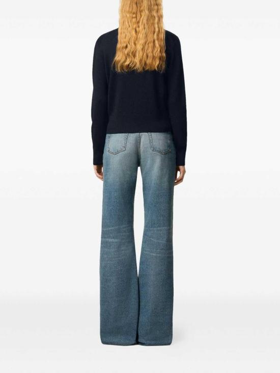 26SS 아미 ADC 자수 크루넥 스웨터 FKS826001414 Blue - AMI