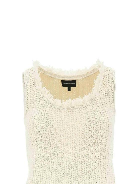 26SS 엠포리오 아르마니 민소매 티셔츠 EW002979AF22478U1058 Beige - EMPORIO ARMANI