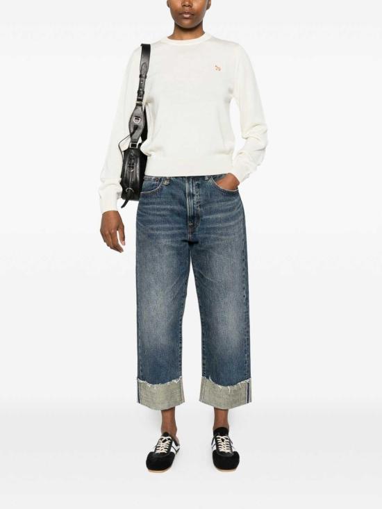 26SS 메종키츠네 베이비 폭스 메리노 레귤러 점퍼 PW00801KT11810383 Beige - MAISON KITSUNE