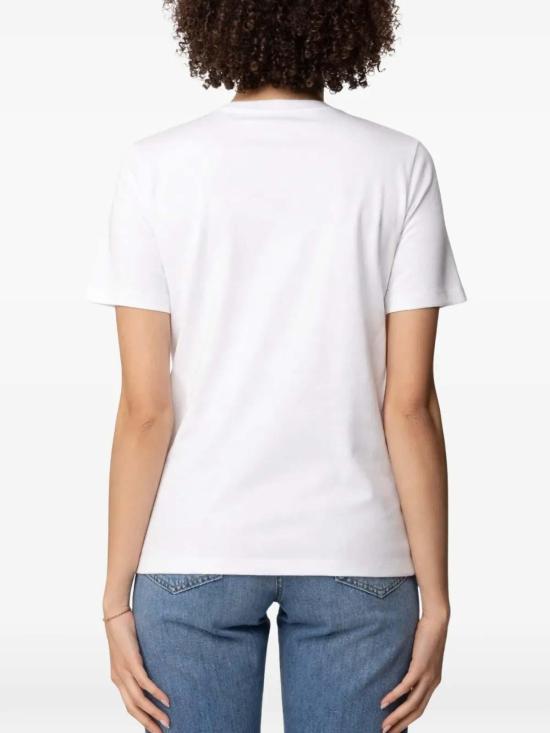 26SS 엘리자베타프랜치 반팔 티셔츠 MA01761E2270 White - ELISABETTA FRANCHI