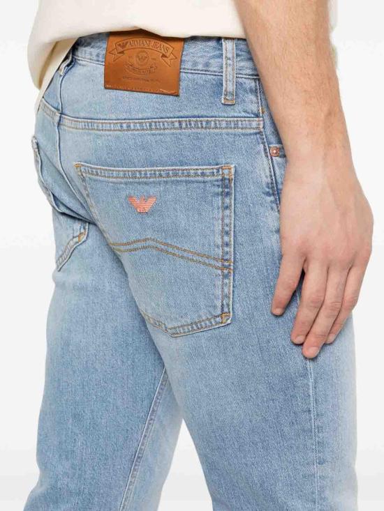 26SS 엠포리오 아르마니 스트레이트 팬츠 EM005951AF25390MB002 Blue - EMPORIO ARMANI