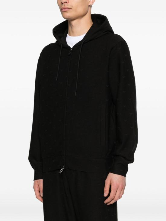 26SS 엠포리오 아르마니 후드 티셔츠 EM004867AF13700FC322 Black - EMPORIO ARMANI