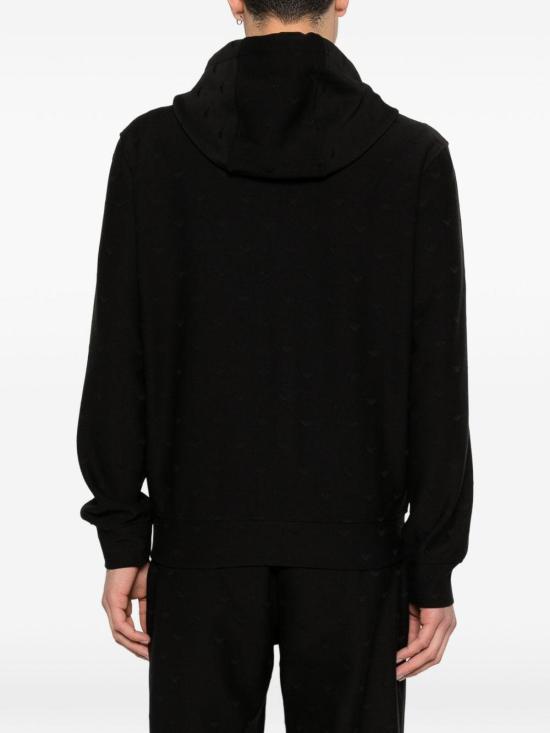 26SS 엠포리오 아르마니 후드 티셔츠 EM004867AF13700FC322 Black - EMPORIO ARMANI