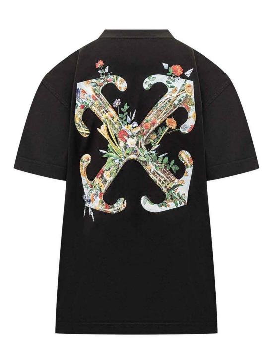 25FW 오프화이트 반팔 티셔츠 OWAA089F25JER0011001 Black - OFF WHITE