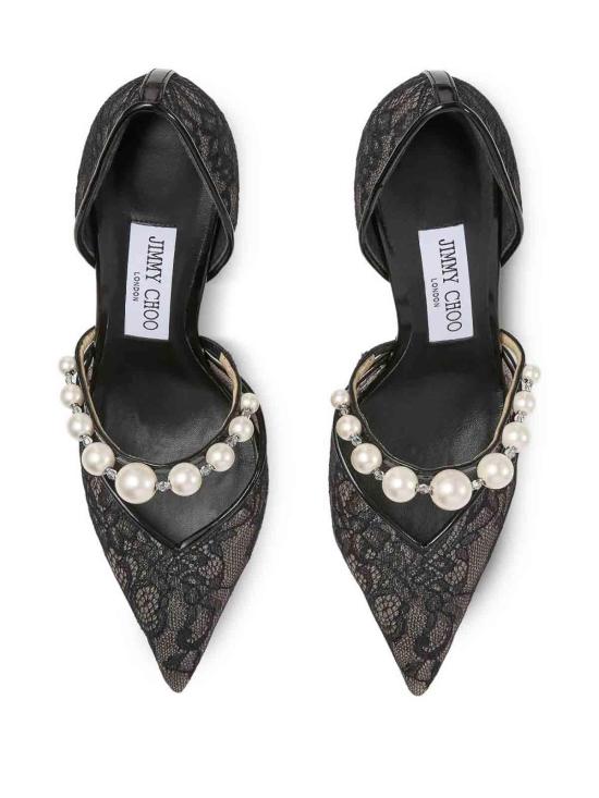 26SS 지미추 힐/펌프스 AURELIE85DRJBLACKWHITE Black - JIMMY CHOO