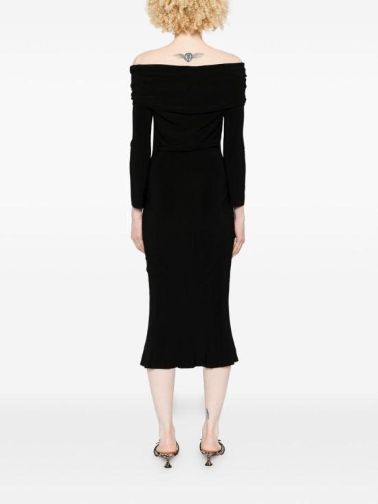 26SS 노마카말리 미디 스커트 KK1263PLT65001 Black - NORMA KAMALI