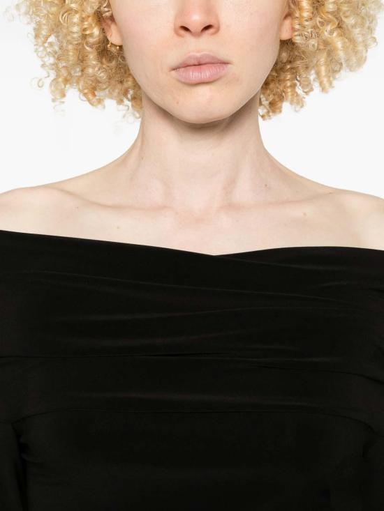 26SS 노마카말리 미디 스커트 KK1263PLT65001 Black - NORMA KAMALI