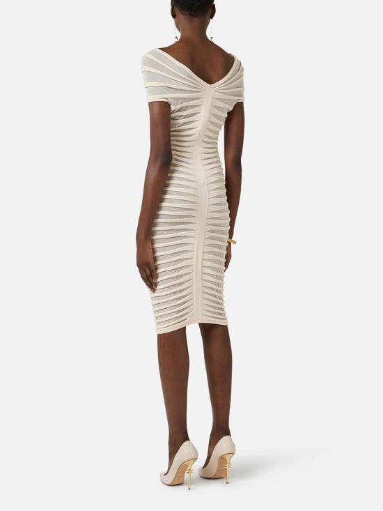 26SS 엘리자베타프랜치 미디 스커트 AM26T62E2193 Cream - ELISABETTA FRANCHI