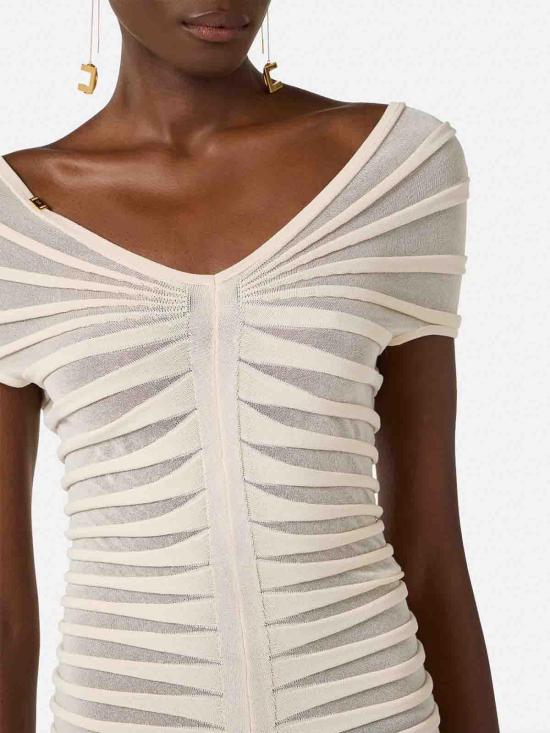 26SS 엘리자베타프랜치 미디 스커트 AM26T62E2193 Cream - ELISABETTA FRANCHI