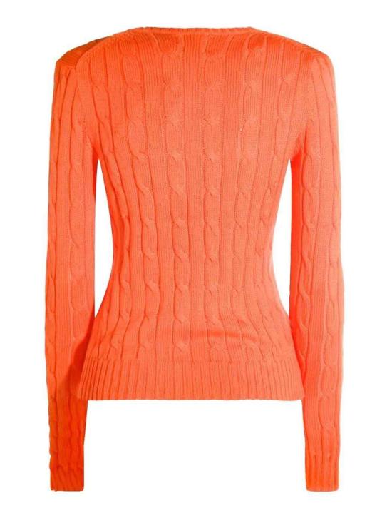 26SS 폴로 랄프로렌 포니 로고 피마코튼 케이블 니트 스웨터 211971869014 Orange - POLO RALPH LAUREN