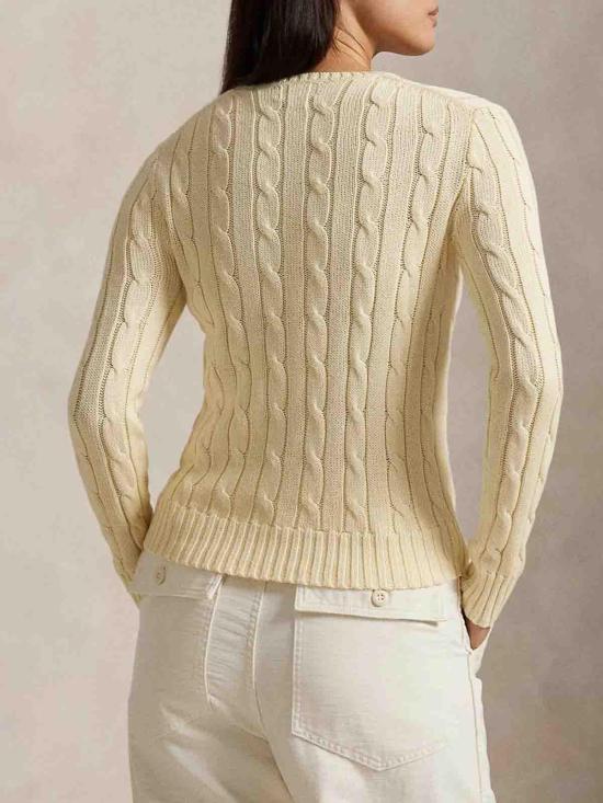 26SS 폴로 랄프로렌 포니 로고 피마코튼 케이블 니트 스웨터 211971869015 Cream - POLO RALPH LAUREN