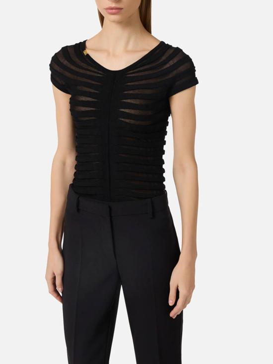 26SS 엘리자베타프랜치 민소매 티셔츠 MK06T62E2110 Black - ELISABETTA FRANCHI