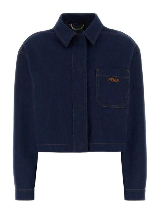 26SS 펜디 블루 데님 재킷 FLF856AOHSF0QB0 Dark Blue