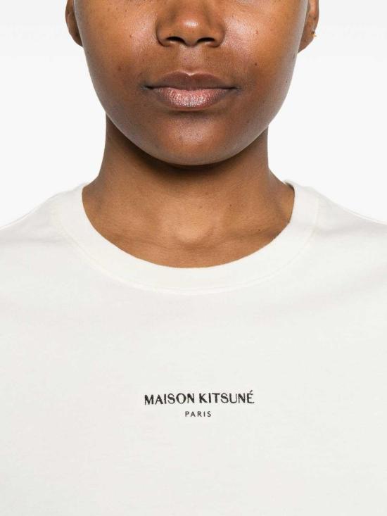 26SS 메종키츠네 반팔 티셔츠 QW00100KJ70260063 Beige - MAISON KITSUNE