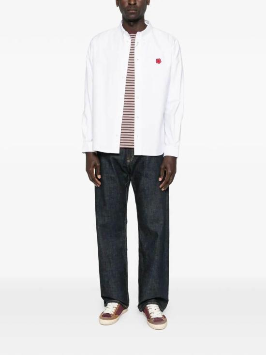 26SS 겐조 보케 플라워 엠브로이더드 캐주얼 셔츠 FG55CH4109LO01 White - KENZO